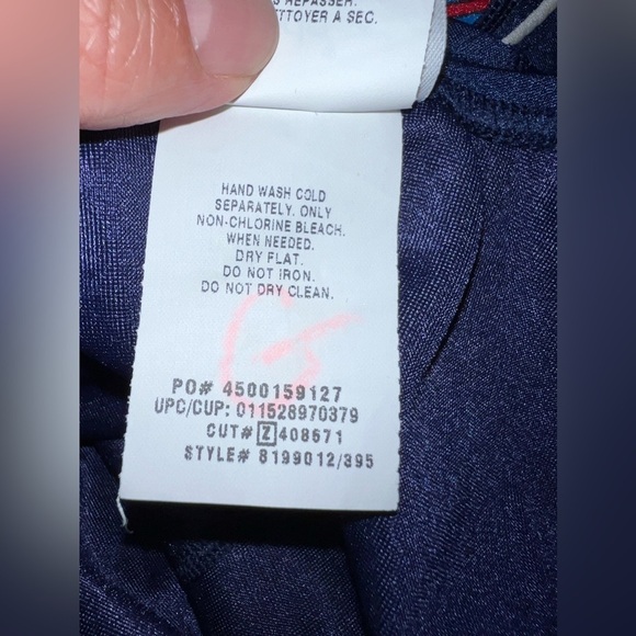 SPEEDO Racing Racer back Womens Bathing Suit Swimsuit Navy Blue White - Picture 7 of 8